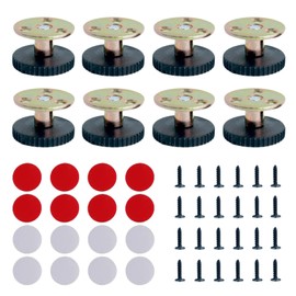 VINEST Pack of 8 Furniture Feet Adjustable 43-52 mm, Anti-Collision Adjustable Furniture Feet, Cabinet Feet for Furniture, Furniture Feet, Height Adjustable Feet for Beds, Sofas