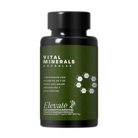 Elevaté Vital Minerals | Suplemento Multimineral | 90 Cápsulas de 777 mg| Con Zinc, Calcio, Selenio, Cobre, Cromo, Potasio y Manganeso | Fórmula de Oligoelementos Esenciales
