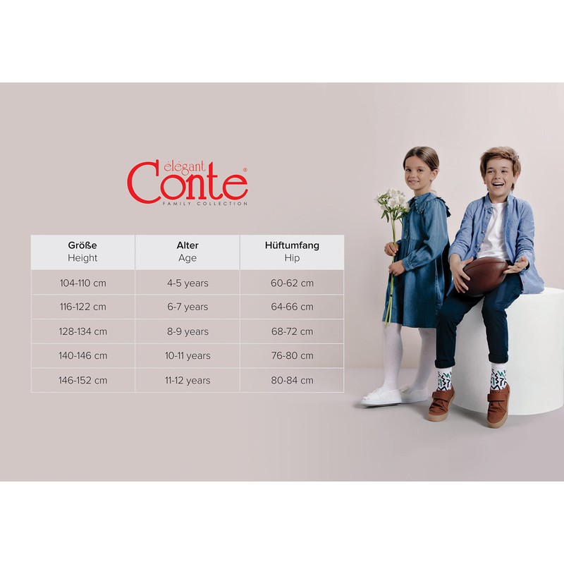 Conte Elegant Dotsy Schicke Kinderstrumpfhose - Alltagsstrumpfhosen - Strumpfhose mit