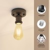 ledscom.de Vintage E27 Lamp Socket Retro Black Round 100 mm