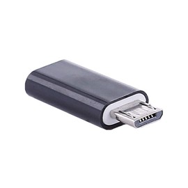 Electrónica REY Adapter Converter USB C 3.1 Female to Micro USB Male, Charging and Data, Black