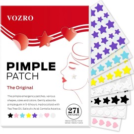 VOZRO Pimple Patches for Face, Cute Stars, 271 Count (Pack of 1)