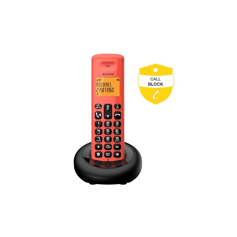 ALCATEL E260 Solo Cordless Phone - Blocks Unwanted Calls -