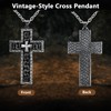 Oslynia Squid Game Cross Necklace for Men, Antique Cross Pendant