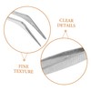 Operitacx 4Pcs Precision Static Stainless Steel Tweezers Industrial Angled Tine