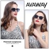 AVAWAY Retro Vintage Polarised Sunglasses Women's Round UV400 Safety Glasses