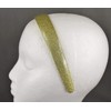 Gold Glitter Faux Leather Sparkly 1" Wide Headband Hair Band