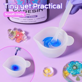 HeyClear 500g UV Resin Liquid - Ultra Transparent, Low Odor, Hard, Fast Curing Resin, Suitable for DIY Beginners, Coating, Craft Decoration, Jewelry Making Earrings and Necklaces
