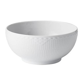 Royal Copenhagen 1028385 White Fluted Half Lace Bowl, Plate, 7.1 inches (18 cm), Wedding Gift, Gift