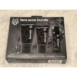 Blackwolf Black Wolf Face Acne Treatment Bundle- Face Scrub, Wash, Moisturizer