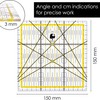 OfficeTree Patchwork Quilting Ruler - Quilting Ruler Made of Acryl