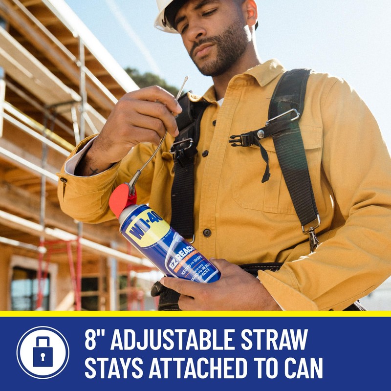 WD-40 Multi-Use Product Featuring an 8-inch Flexible Straw EZ-Reach to