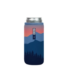 Sok It Can Sok Sleeve for Beer & Soda Insulated Neoprene Cover (Blue Ridge, 12oz Slim Can Sleeve)