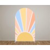KONPON Sun Pattern Arch Covers Stretchy Backdrop for Groovy Party