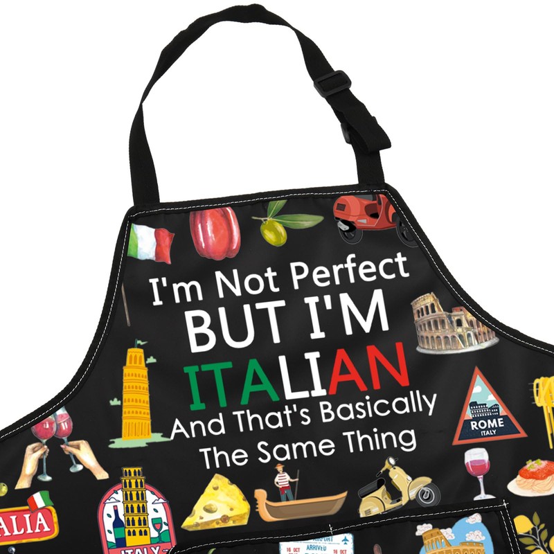 JNIAP Italian Kitchen Apron Italian Cooking Apron Italy Chef Gift