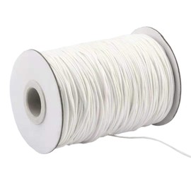YZSFIRM 1.5mm 175 Yards Waxed Cord for Jewelry Making,White Polyester Beading Thread for Braiding Bracelets and Necklaces Crafts