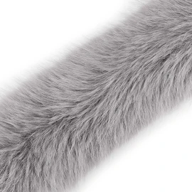Faux Fur Trim from 1 m x 9 cm Sold by the Metre Faux Fur Strand Fur Collar Colour: Light Grey