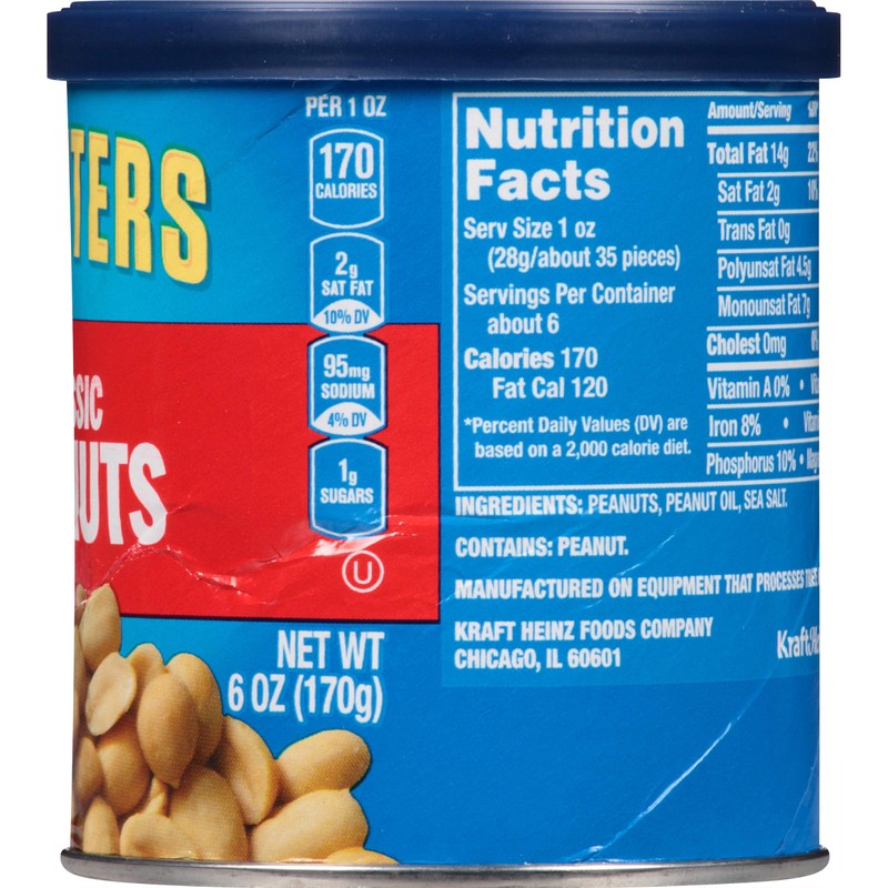 Planters Classic Peanuts (6 oz Canister)