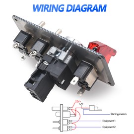 12 V Ignition Switch Panel 4 in 1 Carbon Fibre Switch Panel Car Engine Start Button Toggle Switch Panel for Car Truck Racing