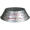 9" x 3" Galvanized Metal Christmas Tree Collar, Set of
