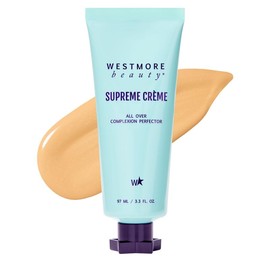 Westmore Beauty Supreme Cr√®me 3.3oz + XL Blending Brush: Waterproof Moisturizing Foundation & Concealer with Hyaluronic Acid & Niacinamide:_Medium