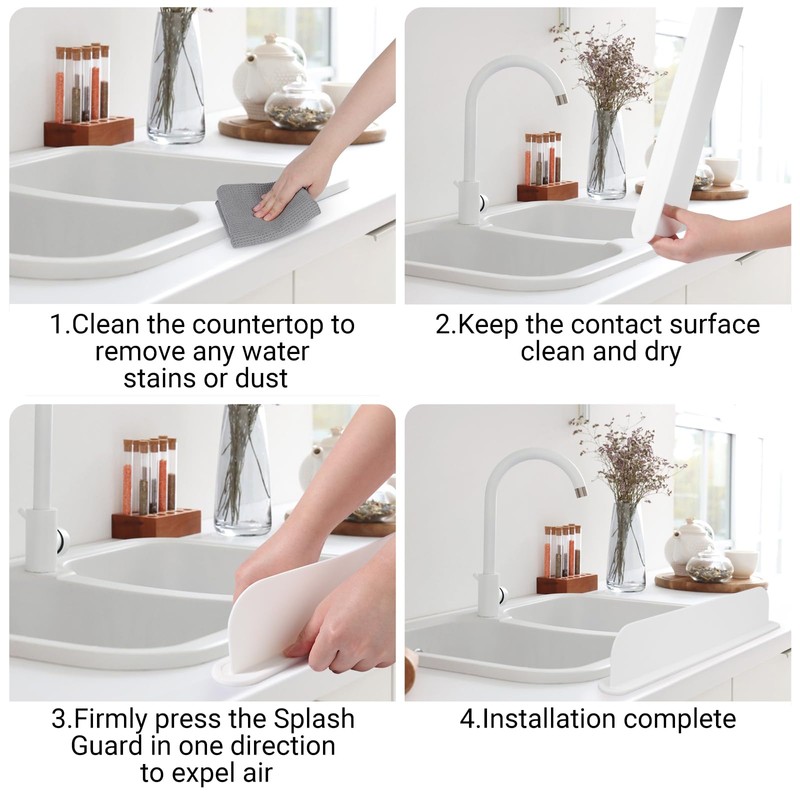 AIZOE Silicone Sink Splash Guard, Splash Guard for Kitchen Sink