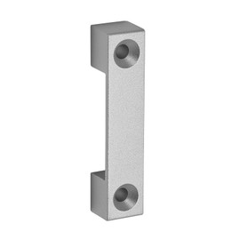 Satin Anodised Aluminium U Shaped Cubicle Lock Keep for 13mm to 20mm Cubicle Doors