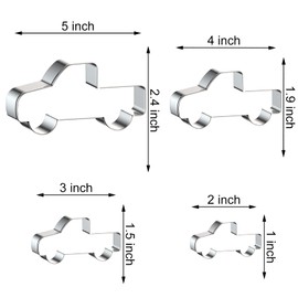 Large Vintage Pickup Truck Cookie Cutter Set Assorted Sizes - 5 Inch, 4 Inch, 3 Inch, 2 Inch - 4 Piece Construction Truck Vehicles/Machines Cookie Cutters Shapes - Stainelss Steel