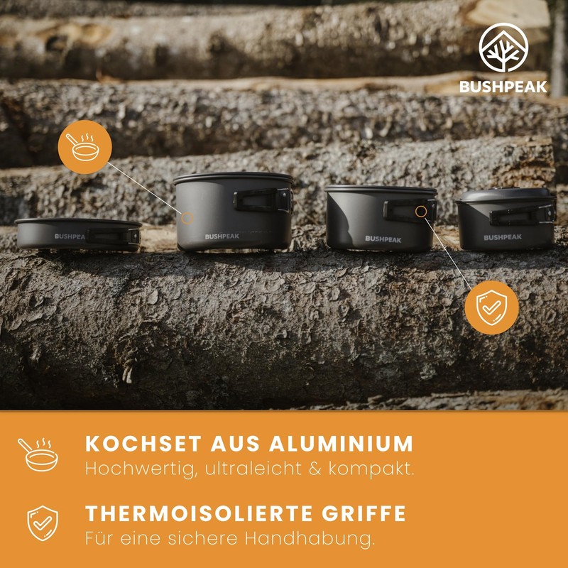 Bushpeak Camping Pots for Gas Cookers Camp Chef Camping Pot
