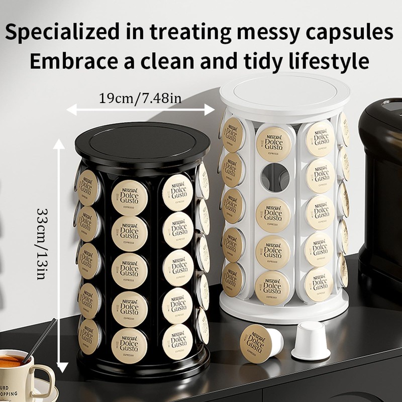 Vurlexat Coffee Pod Storage Compatible with Keurig Kcup Cafe Carousel,