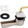 Hibbent Universal Metal Front Mount Toilet Handle Replacement Kit, Brass