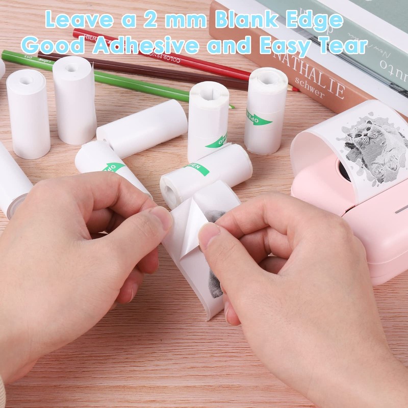 GuKKK Mini Printer, Mobile Photo Printer, Portable Mini Photo Printer,