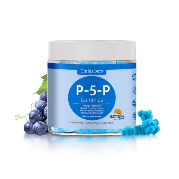 P5P Gummies 50mg, P5P Vitamin B6 Supplement for Adults &