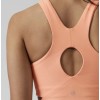Athleta Conscious Cut Out Crop Top Removable Cups Light Orange