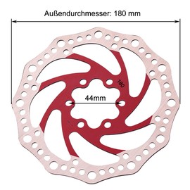 Bynccea 140mm 160mm 180mm 203mm Bike Disc Brake Rotor with 6 Bolts Fit for Road Mountain Bike BMX MTB