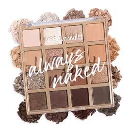 Wet n Wild - Paleta de sombras de ojos Always Naked | Acabados brillantes con purpurina mate | Always Nude