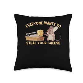 Everyone Wants To Steal Your Cheese Mouse Trap Cheese Throw Pillow