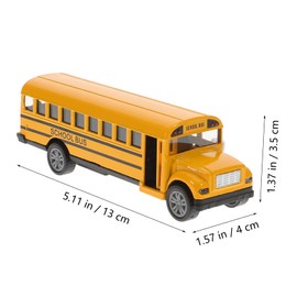 jojofuny 1pc School Bus Toy Car Mini Cars Mini Pull Back Bus Toy Alloy Car Toy Child Decorations Outdoor