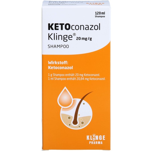 KLINGE KETOconazol Klinge 20 mg/g Shampoo zur Behandlung und zur Vorbeugung bei Kopfschuppen, 120 ml Creme
