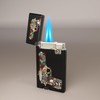 MKWGZPGW Black Windproof Butane Jet Torch Lighter,Funny Cool Lighters,Adjustable Jet