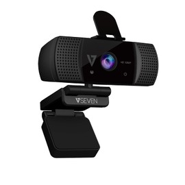 V7 1080P Web Camera, HD Webcam with Microphone, & Privacy Cover, 110-degree FOV, Plug and Play, for Zoom/Skype/Teams, Conferencing and Video Calling