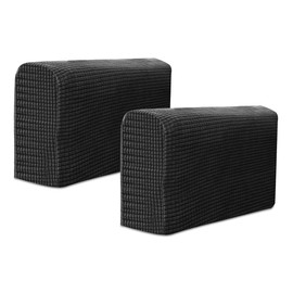 DOERDO Stretch Sofa Armrest Covers Armchair Slipcover Protector Couch Arm Covers for Home Office Recliner Sofa Spandex Jacquard Anti-Slip Furniture Protector