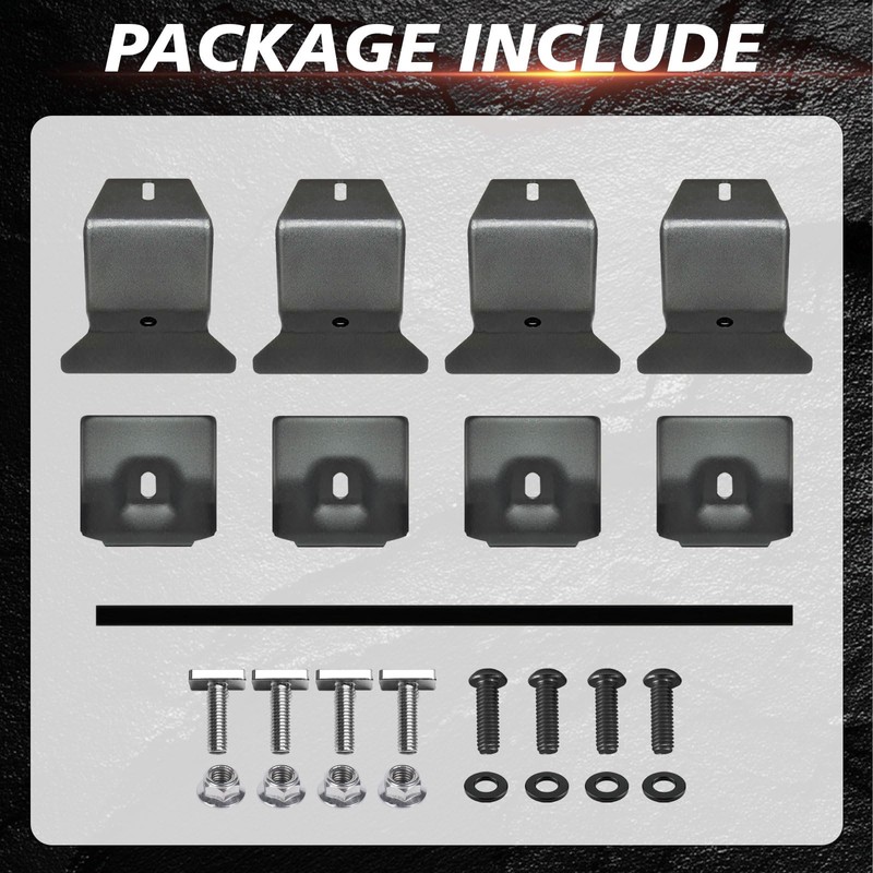 4Pcs Rain Gutter Roof Rack Mount Brackets for Wrangler JL