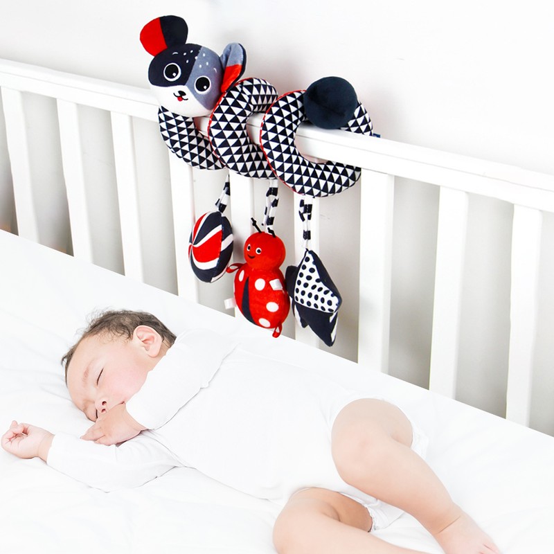 Spiral Activity Hanging Pram Toys for Baby Cartoon Stroller Toy