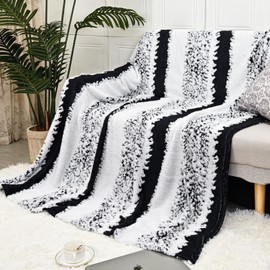 Newseego Blanket Soft and Fluffy Jacquard Cotton Fleece Lightweight Quick-Drying Washable Fluffy and Smooth Blanket Moco Moco Cold Weather Countermeasures Moisture Absorption and Heat Generation