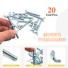 Matrelt 20 Pcs 1/4"-20 x2-1/2 Wing Screw Bolts and Wing