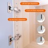 6 Pcs Kitchen Cupboard Hinges, Cabinet Hinges Soft Close Full