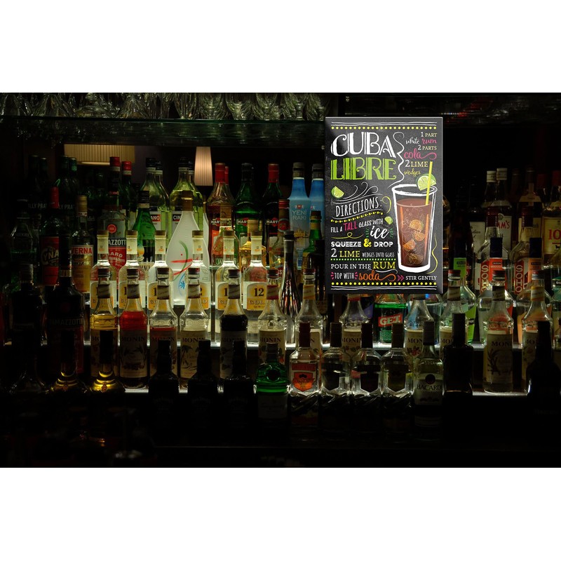 schilderkreis24 Cocktail Recipe Magnet Alcohol Spirits Decorative Fridge Magnet Humour