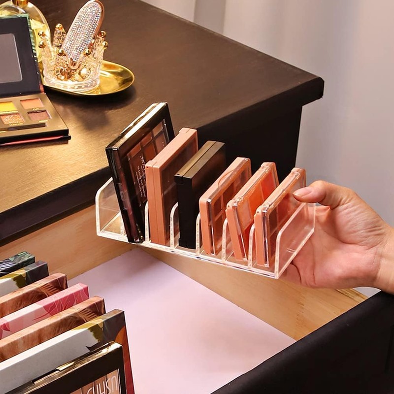 2PCS Makeup Organiser, Clear Acrylic Organiser, Acrylic Makeup Organiser, 7-Section