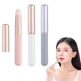 Coollooda Makeup Brush, Set of 3, Lipstick Brush, Round Head, Soft Lip Brush, Concealer Brush, Lipstick Lip Brush, Makeup Brush, Multi-functional, Portable, For Travel, Beginners